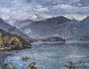Lovis Corinth Walchensee, blaue Landschaft France oil painting artist